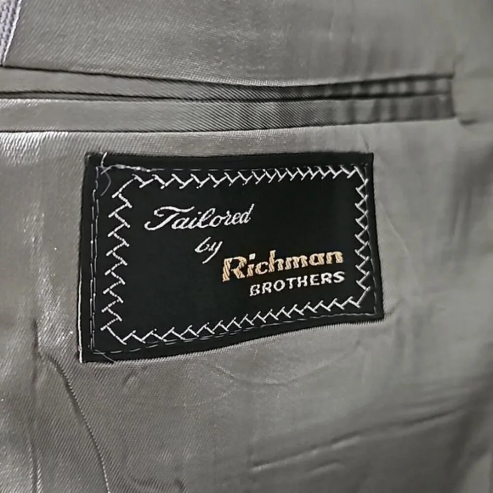 Richmond Brothers Tailored Two Piece Vintage Suit Blazer and Pants Size 40R